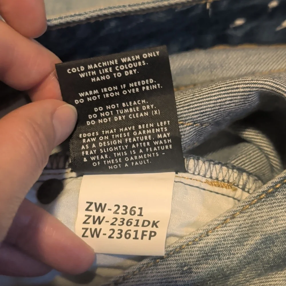 Ziggy ZGY Denim Mid-rise Relaxed Straight Leg Jeans w/ Distressing Size 25 - Picture 7 of 8